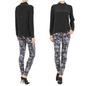 NWOT Current Elliott Ankle Skinny Etched Floral Jeans